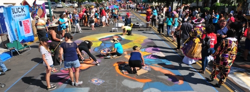 Chalk Drawing at Festa